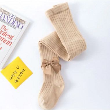 Колготы нарядные Бантик 12-24 мес (74-92 см) Бежевые