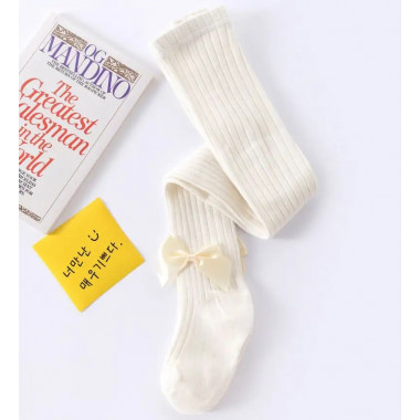 Колготы нарядные Бантик 12-24 мес (74-92 см) Белые