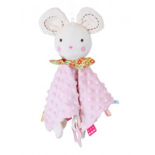 Игрушка-комфортер с прорезывателем Мышонок розовый