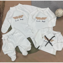 Комплект 4 ед. с человечком RoyalBaby Молочно-бежевый Little Angel (интерлок) р.56