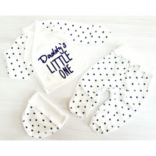 Комплект 3 ед. RoyalBaby Daddy’s Little One (интерлок) р.56, 0-3 мес