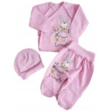 Комплект 3 ед. RoyalBaby Зайка с зайкой (байка) р.62, 0-6 мес