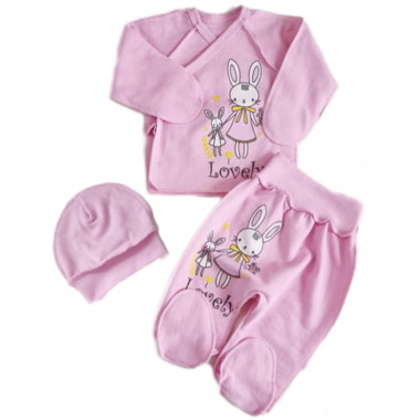 Комплект 3 ед. RoyalBaby Зайка с зайкой (байка) р.62, 0-6 мес