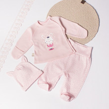 Комплект 3 ед. RoyalBaby Розовый с балериной р.56, 0-3 мес