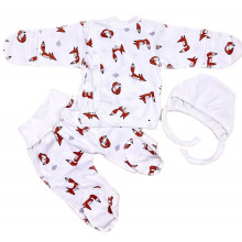 Комплект 3 ед. RoyalBaby Лисички (интерлок) р.56, 0-3 мес Комплект 3 ед. RoyalBaby Лисички (интерлок) р.56, 0-3 мес