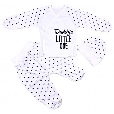 Комплект 3 ед. RoyalBaby Daddy’s Little One (интерлок) р.62, 0-6 мес