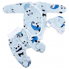 Комплект 3 ед. RoyalBaby Панды на месяце (кулир) р.56, 0-3 мес Комплект 3 ед. RoyalBaby Панды на месяце (кулир) р.56, 0-3 мес