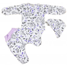 Комплект 3 ед. RoyalBab Оленятка в цветочках (кулир) р.56, 0-3 мес
