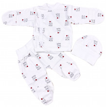 Комплект 3 ед. RoyalBaby Я люблю папу и маму р.56, 0-3 мес Комплект 3 ед. RoyalBaby Я люблю папу и маму р.56, 0-3 мес