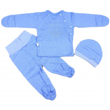 Комплект 3 ед. RoyalBaby Ажур Синий с собачкой р.62 Комплект 3 ед. RoyalBaby Ажур Синий с собачкой р.62
