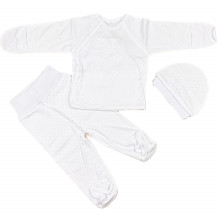 Комплект 3 ед. RoyalBaby Ажур Белый с зайкой р.62 Комплект 3 ед. RoyalBaby Ажур Белый с зайкой р.62