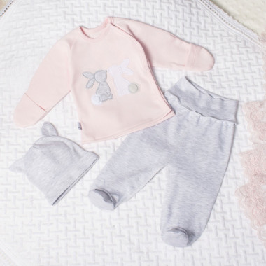 Комплект 3 ед. RoyalBaby Зайчик с ушками р.62, 0-6 мес