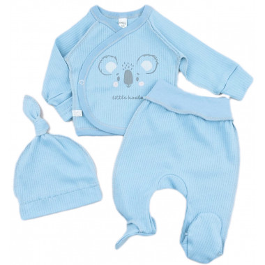 Комплект 3 ед. RoyalBaby Коала, голубой (интерлок) р.56