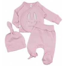 Комплект 3 ед. RoyalBaby Зайчик, розовый (интерлок) р.56 Комплект 3 ед. RoyalBaby Зайчик, розовый (интерлок) р.56