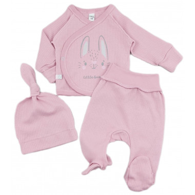 Комплект 3 ед. RoyalBaby Зайчик, розовый (интерлок) р.56