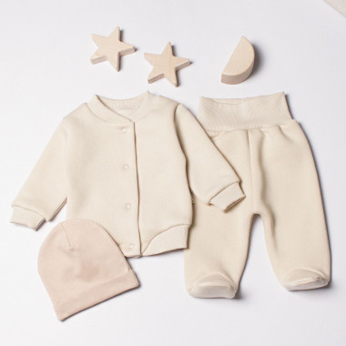 Комплект 3 ед. RoyalBaby Бежевый (трехнитка на флисе) р.56
