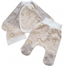 Комплект 3 ед. RoyalBaby Серо-бежевый со звездочками (интерлок) р.56