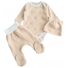 Комплект 3 ед. RoyalBaby Нежность, кремовый (интерлок) р.62, 0-6 мес