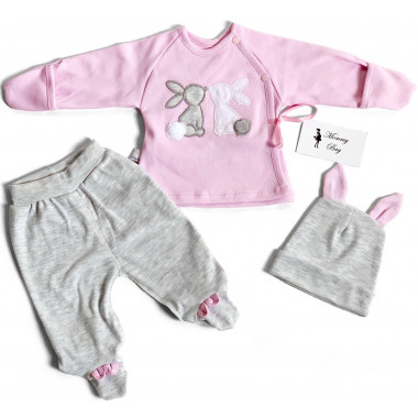 Комплект 3 ед. RoyalBaby Зайка с ушками р.56, 0-3 мес