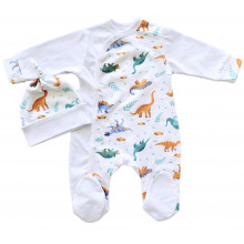 Человечек с шапочкой RoyalBaby Динозаврики р.56, 0-3 мес Человечек с шапочкой RoyalBaby Динозаврики р.56, 0-3 мес