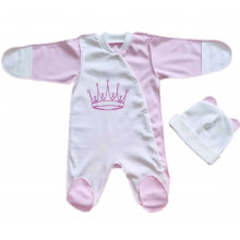 Человечек с шапочкой RoyalBaby Короны (Розовый) р.56 - 0-3 мес. Человечек с шапочкой RoyalBaby Короны (Розовый) р.56 - 0-3 мес.