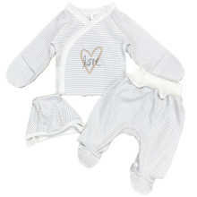 Комплект 3 ед. RoyalBaby Полосочки Love (интерлок) р.56