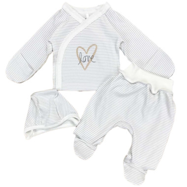 Комплект 3 ед. RoyalBaby Полосочки Love (интерлок) р.56