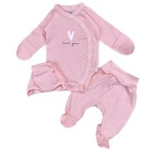 Комплект 3 ед. RoyalBaby Розовый Love You (интерлок) р.56