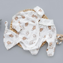 Комплект 3 ед. RoyalBaby Веселые медвежонки с боди (интерлок) р.56, 0-3 мес Комплект 3 ед. RoyalBaby Веселые медвежонки с боди (интерлок) р.56, 0-3 мес