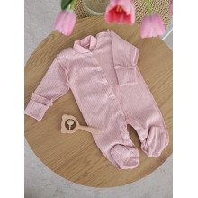 Человечек RoyalBaby Пудровый (ажур) р.56, 0-3 мес 