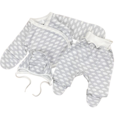 Комплект 3 ед. RoyalBaby Облака (байка) р.56