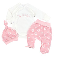 Комплект 3 ед. RoyalBaby Молочно-розовый My Baby (байка) р.56, 0-3 мес Комплект 3 ед. RoyalBaby Молочно-розовый My Baby (байка) р.56, 0-3 мес