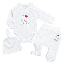 Комплект 3 ед. RoyalBaby I Love Dad, Mom (Ажур) р.56 Комплект 3 ед. RoyalBaby I Love Dad, Mom (Ажур) р.56