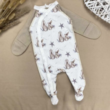 Человечек RoyalBaby Бежевый с зайчиками (интерлок) р.56, 0-3 мес Человечек RoyalBaby Бежевый с зайчиками (интерлок) р.56, 0-3 мес