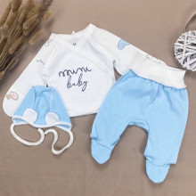 Комплект 3 ед. RoyalBaby Голубо-молочный Mum Baby (интерлок) р.56, 0-3 мес Комплект 3 ед. RoyalBaby Голубо-молочный Mum Baby (интерлок) р.56, 0-3 мес