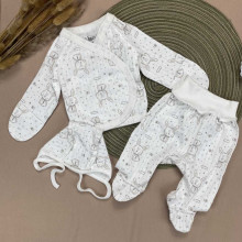 Комплект 3 ед. RoyalBaby Зайчики (интерлок) р.56, 0-3 мес