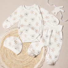 Комплект 3 ед. RoyalBaby Белочки и коалы (байка) р.56, 0-3 мес Комплект 3 ед. RoyalBaby Белочки и коалы (байка) р.56, 0-3 мес