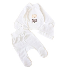 Комплект 3 ед. RoyalBaby Молочный с двумя мишками (интерлок) р.56, 0-3 мес