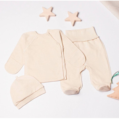 Комплект 3 ед. RoyalBaby Бежевый (байка) р.56