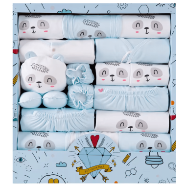 Подарочный набор комплект одежды Maxi Pack (18 еденицы) Голубой новорожденному на выписку