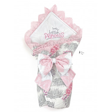 Конверт на выписку с вышивкой RoyalBaby Принцесса (с перьями)