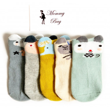 Носочки RoyalBaby Лисички мятные 0-12 мес 5 пар №45 р.10