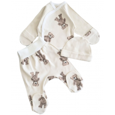 Комплект 3 ед. RoyalBaby Мишка Теди (интерлок) р.56