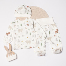 Комплект 3 ед. RoyalBaby Лесные друзья (байка) р.56 Комплект 3 ед. RoyalBaby Лесные друзья (байка) р.56