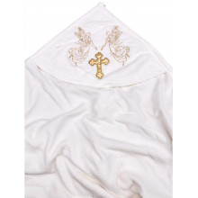 Крыжма-полотенце для крещения RoyalBaby #7 Молочная с золотом Крыжма-полотенце для крещения RoyalBaby #7 Молочная с золотом