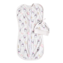 Евро пеленка кокон на молнии с шапочкой Зайчик в розовых очках (байка) №113 (0-6 мес) Евро пеленка кокон на молнии с шапочкой Зайчик в розовых очках (байка) №113 (0-6 мес)