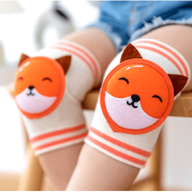 Наколенники детские антискользящие Mommy Bag Лисички, оранжевые