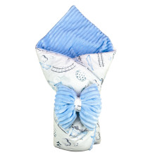 Плед со съемным утеплителем Mommy Bag №10 Паравозики + бант на выписку