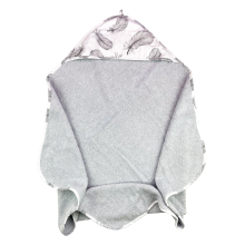 Полотенце махровое 80x80 см Перья (серый) Полотенце махровое 80x80 см Перья (серый)