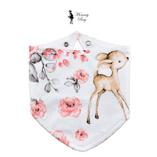 Слюнявчик-нагрудник непромокаемый Mommy Bag №10 Олененок с цветочками